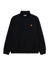 Carhartt Wip Half Zip American Script Crewneck Black
