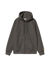 Carhartt WIP Chase Zip Jacket Hooded Shungite/Gold