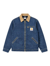 Carhartt WIP Detroit Jacket Blue Dusty H Brown Dark Used Wash