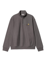 Carhartt WIP Half Zip American Script Crewneck Porphyry
