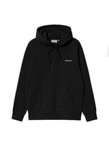 Carhartt WIP Hooded Script Embroidery Sweat Black/White