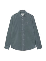 Carhartt WIP Madison Cord Fine Hemd Shirt Cozy Blue / Wax