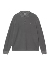 Carhartt WIP Waffle Rugby Longsleeve Black Garment Dyed