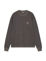 Carhartt WIP Waffle Vista Longsleeve Black Garment Dyed