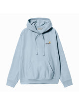 Carhartt WIP American Script Hoodie Sweat Frosted Blue