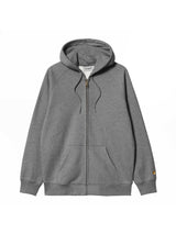 Carhartt WIP Chase Zip Jacket Hooded Dark Grey Heather/Gold