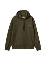 Carhartt WIP Hooded Script Embroidery Sweat Cypress White