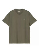Carhartt WIP Script Embroidery T-Shirt Leaf/White