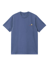 Carhartt WIP American Script T-Shirt Blue Iris