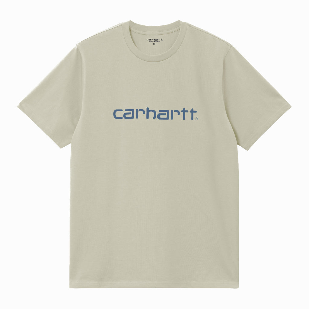 Carhartt WIP Script T-Shirt beryll mit blauem Logo