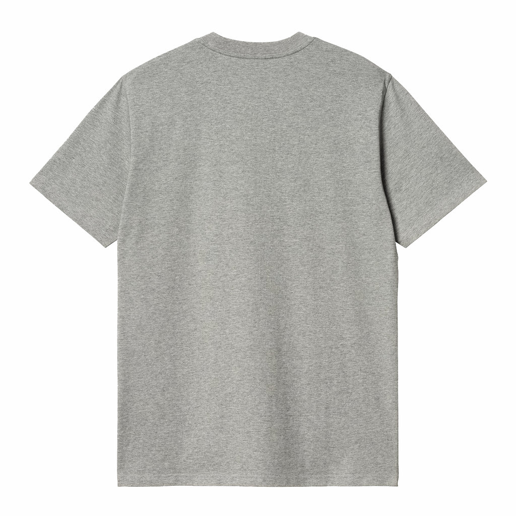 Carhartt WIP Script T-Shirt grau meliert mit grünem Logo