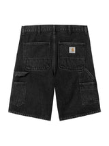 Carhartt WIP Single Knee Short Black Stone Washed