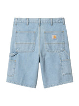 Carhartt WIP Single Knee Short Blue Heavy Stone Bleached