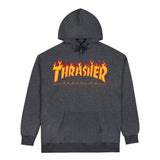 Thrasher Flame Logo Hoodie Charcoal