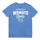 Wemoto Sea Market Printed Artwork T-Shirt Bright Blue